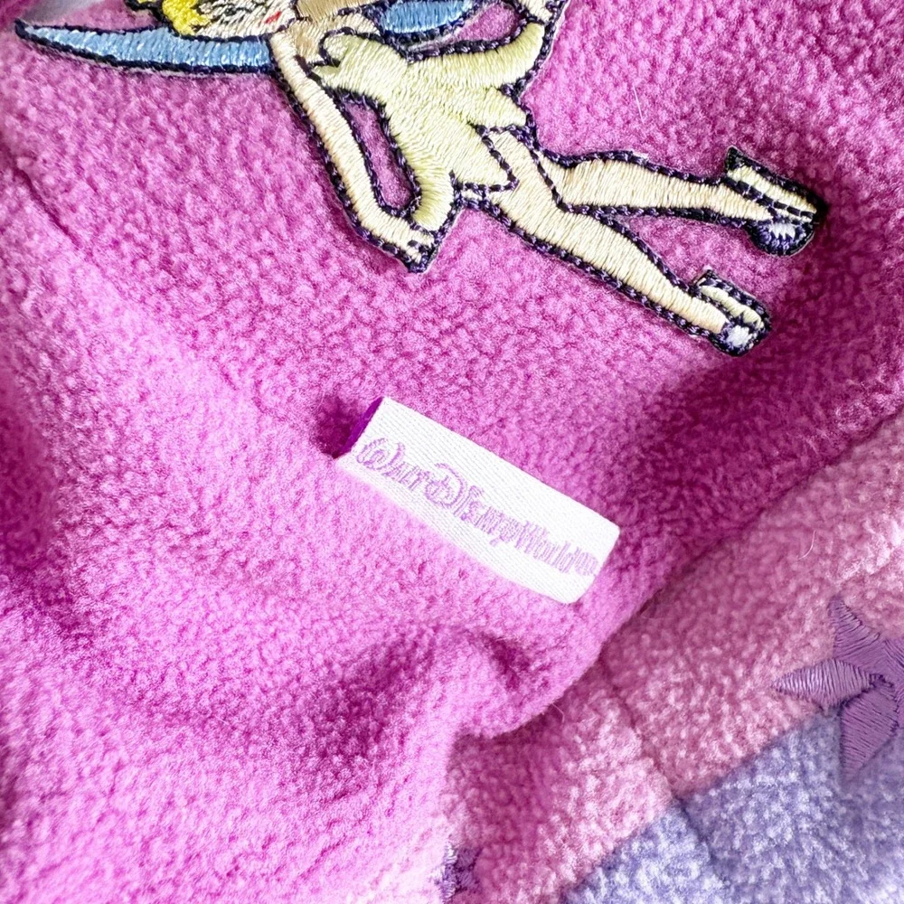 Disney Girls Tinkerbell Pink Fleece Beaded Tassel Vintage Y2K Beanie Hat OS